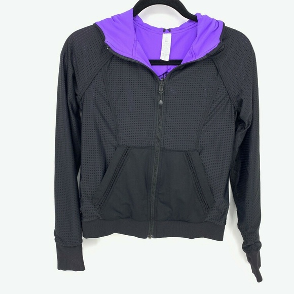 Ivivva Jacket Reversible Hooded Zip Up Jacket Girls Size 12
